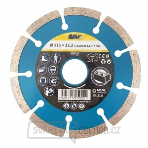 Super diamantový kotouč segmentový 115x22,2mm Super diamantový kotouč segmentový 115x22,2mm gallery main image