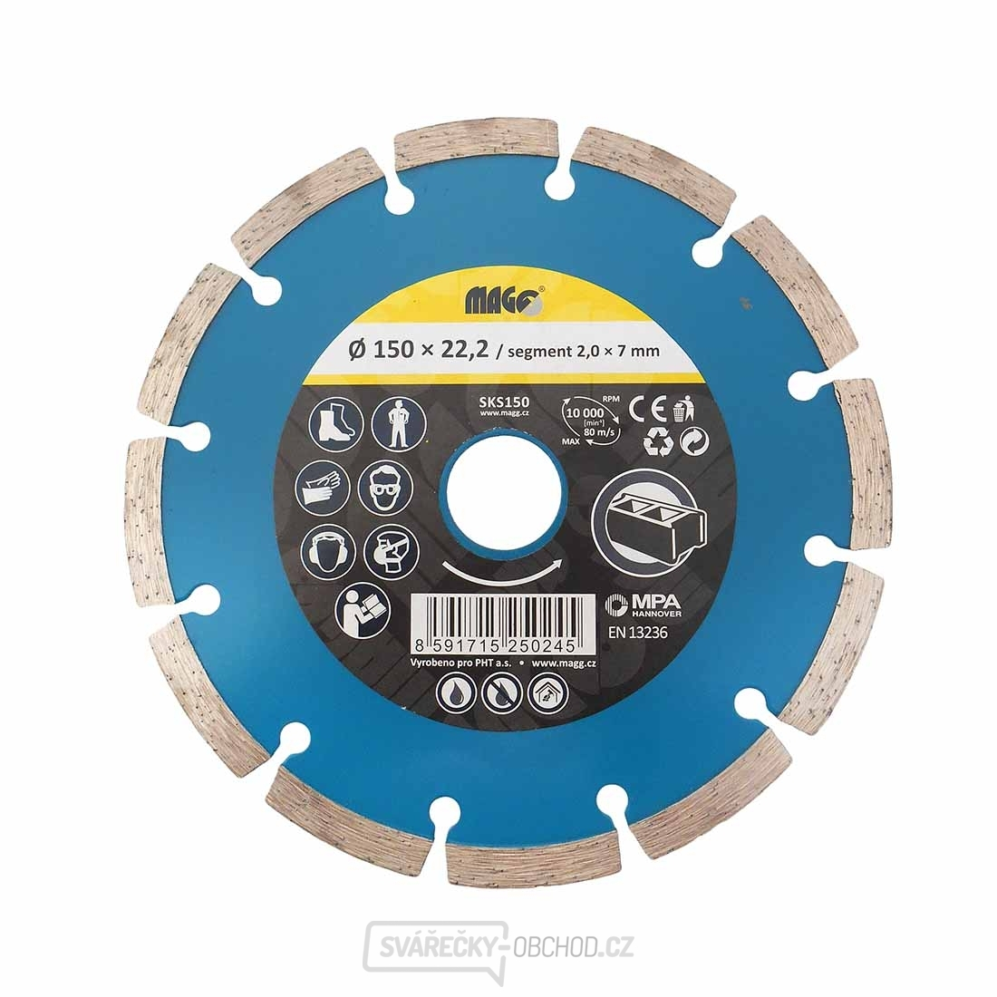 Super diamantový kotouč  segmentový 150x22,2mm 