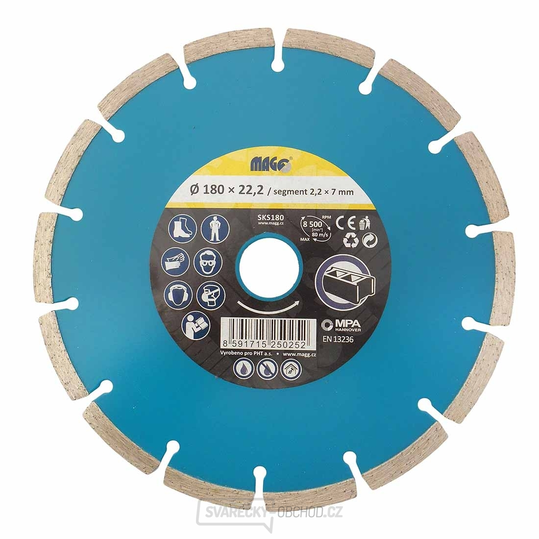 Super diamantový kotouč  segmentový 180x22,2mm 