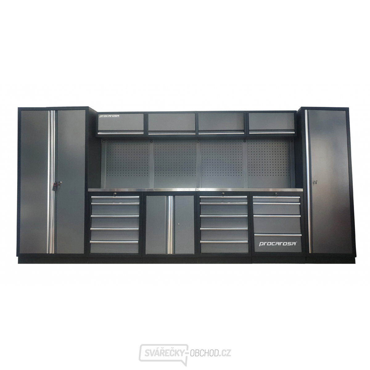SESTAVA DÍLENSKÉHO NÁBYTKU PROCAROSA PROFESSIONAL XL-6 Pracovní deska: nerezová, Hmotnost: 417, 7 kg