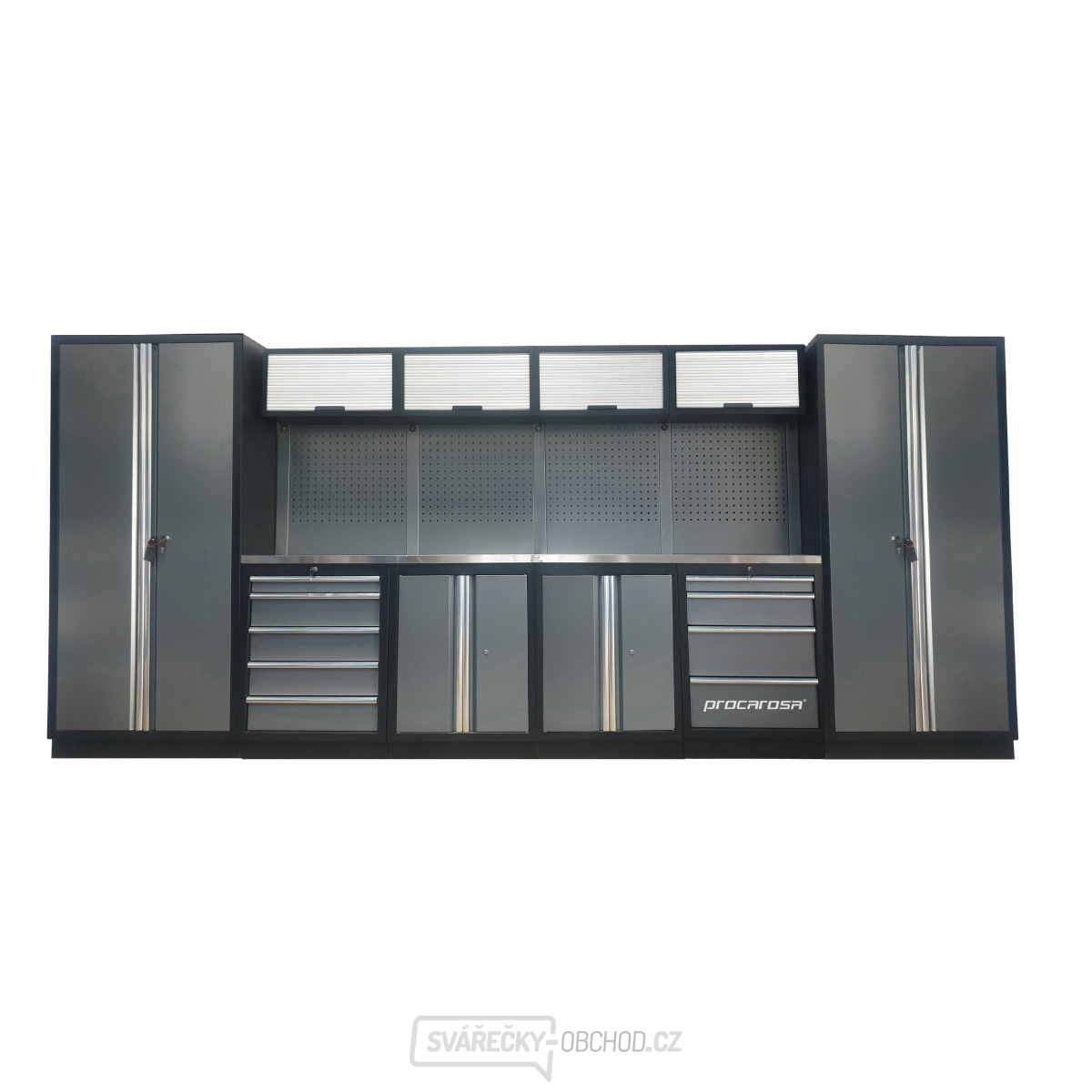 SESTAVA DÍLENSKÉHO NÁBYTKU PROCAROSA PROFESSIONAL XXL-1 Pracovní deska: nerezová, Hmotnost: 413,9 kg