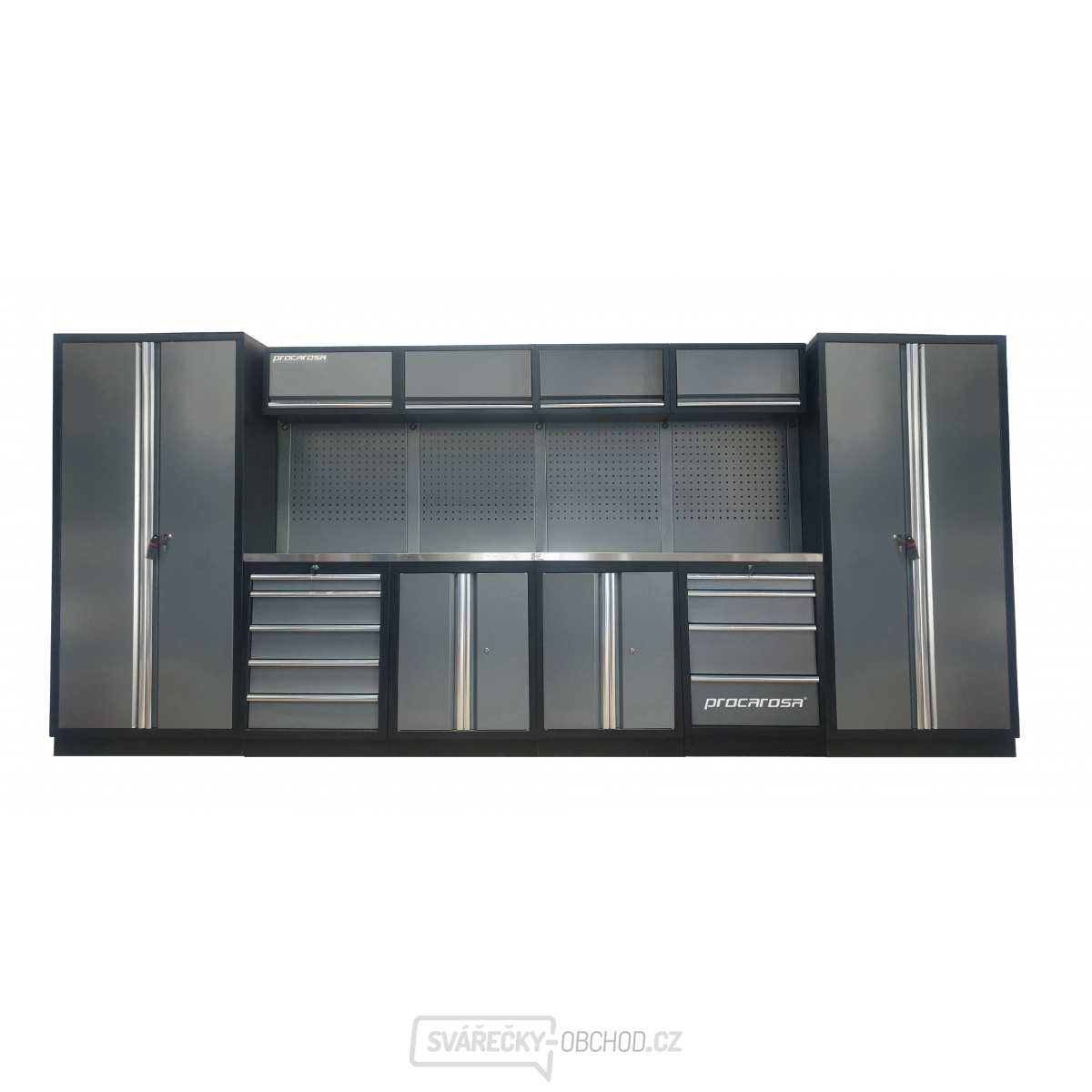SESTAVA DÍLENSKÉHO NÁBYTKU PROCAROSA PROFESSIONAL XXL-3 Pracovní deska: nerezová, Hmotnost: 420,3 kg