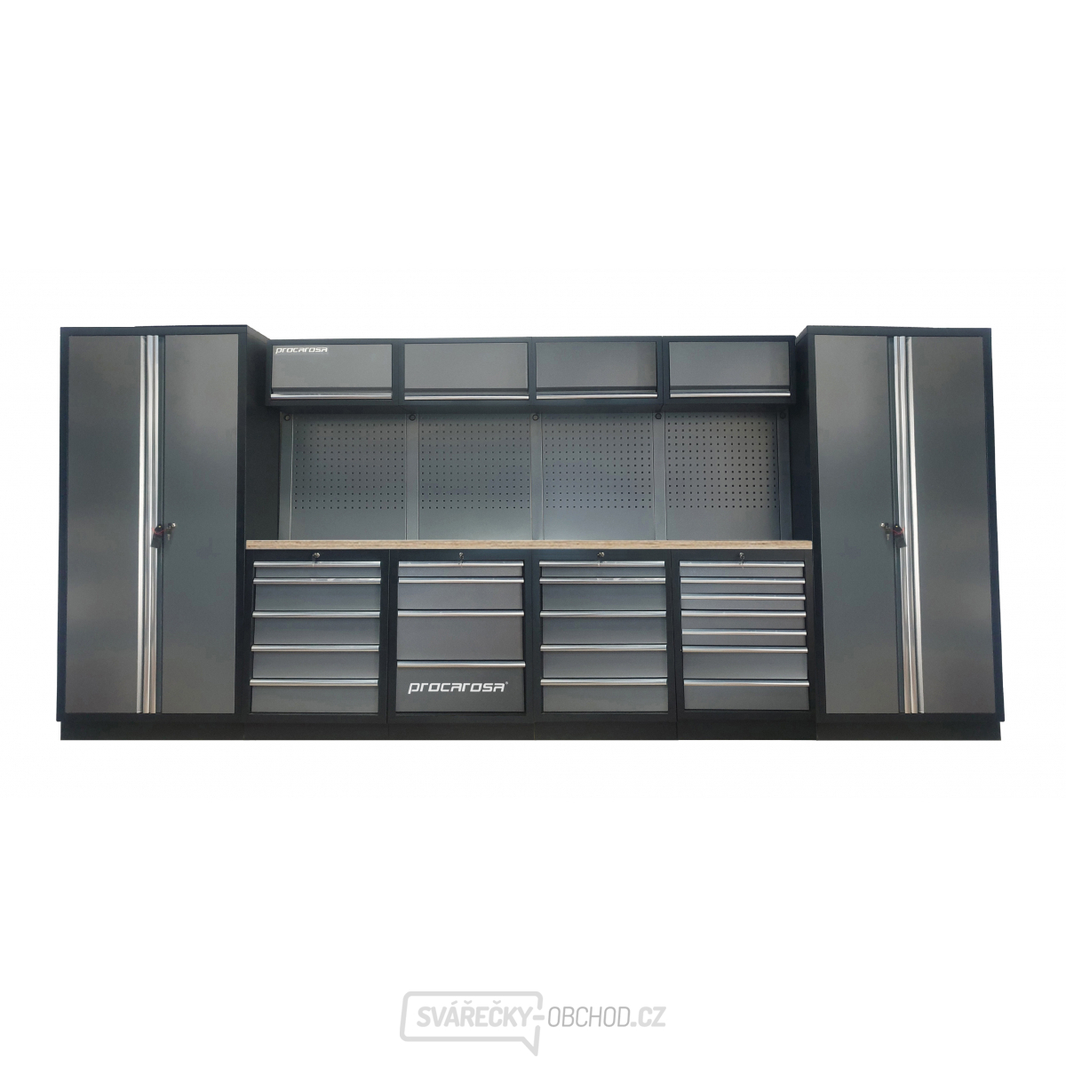 SESTAVA DÍLENSKÉHO NÁBYTKU PROCAROSA PROFESSIONAL XXL-8 Pracovní deska: dřevěná, Hmotnost: 449,1 kg