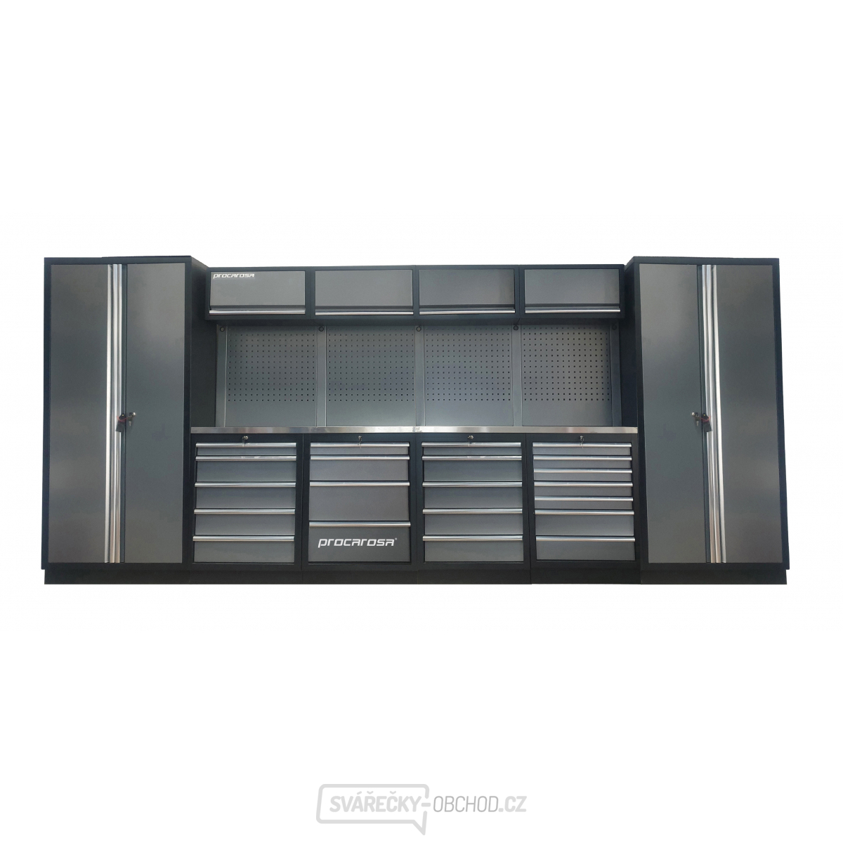 SESTAVA DÍLENSKÉHO NÁBYTKU PROCAROSA PROFESSIONAL XXL-8 Pracovní deska: nerezová, Hmotnost: 465,1 kg