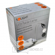 Solight LED stolní lampička, 2.5W, 3000K, clip, černá barva Náhled