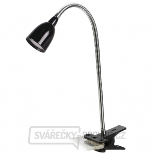 Solight LED stolní lampička, 2.5W, 3000K, clip, černá barva
