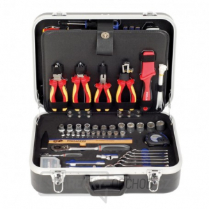 Kufr s nářadím pro elektrikáře VDE/128 dílů (1/4,1/2 Kufr s nářadím pro elektrikáře VDE/128 dílů (1/4,1/2