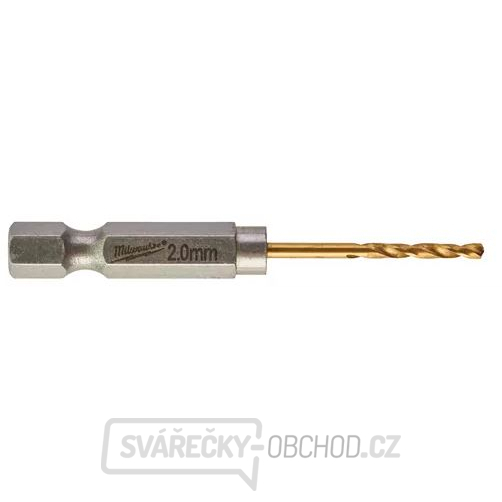 Milwaukee Titánové vrtáky do kovu Shockwave HSS-G TiN Red Hex 2 mm - 2ks