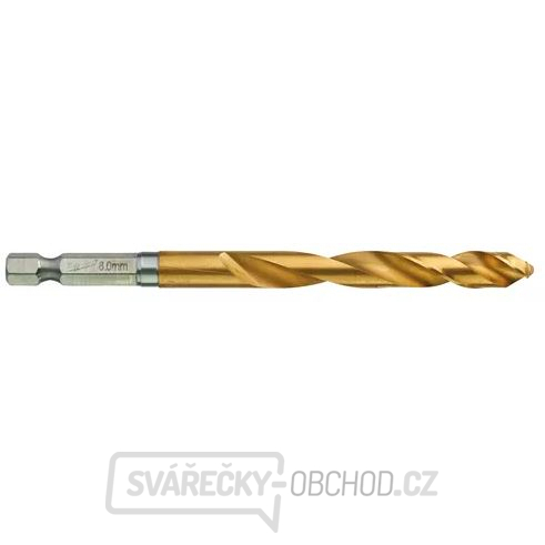 Milwaukee Titánový vrták do kovu Shockwave HSS-G TiN Red Hex 8 mm - 1ks