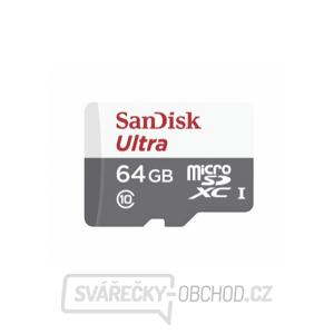 Paměťová karta SANDISK SDSQUNS-064G-GN3MN micro SDHC 64GB CL10 s adaptérem