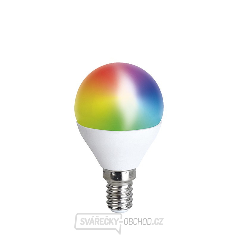Solight LED SMART WIFI žárovka, miniglobe, 5W, E14, RGB, 400lm