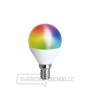 Solight LED SMART WIFI žárovka, miniglobe, 5W, E14, RGB, 400lm gallery main image