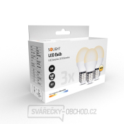 ECOLUX LED žárovka 3-pack , miniglobe, 6W, E27, 3000K, 450lm, 3ks Náhled