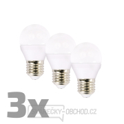 ECOLUX LED žárovka 3-pack , miniglobe, 6W, E27, 3000K, 450lm, 3ks ECOLUX LED žárovka 3-pack , miniglobe, 6W, E27, 3000K, 450lm, 3ks gallery main image