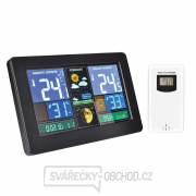 Solight meteostanice, extra velký barevný LCD, teplota, vlhkost, tlak, RCC, USb nabíjení, černá Náhled