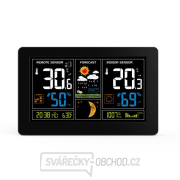 Solight meteostanice, extra velký barevný LCD, teplota, vlhkost, tlak, RCC, USb nabíjení, černá Solight meteostanice, extra velký barevný LCD, teplota, vlhkost, tlak, RCC, USb nabíjení, černá gallery main image