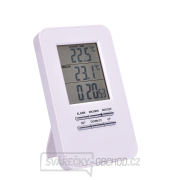 Solight bezdrátový teploměr, teplota, čas, budík, bílý Náhled