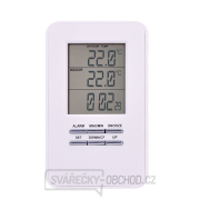 Solight bezdrátový teploměr, teplota, čas, budík, bílý Náhled