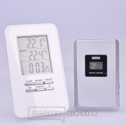 Solight bezdrátový teploměr, teplota, čas, budík, bílý náhled