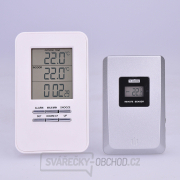 Solight bezdrátový teploměr, teplota, čas, budík, bílý náhled