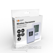 Solight bezdrátový teploměr, teplota, čas, budík, bílý náhled