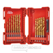 Milwaukee SHOCKWAVE™ HSS-G TiN Red Hex set vrtáků - 19ks gallery main image