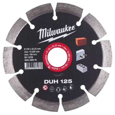 Milwaukee Diamantový kotouč DUH 125 x 22,2mm - 1ks