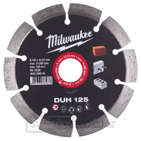 Milwaukee Diamantový kotouč DUH 125 x 22,2mm - 1ks