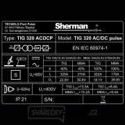 Sherman TIG 320ACDC pulse  + Chladící zařízení WS-7,5LT, vozík TIG, hořák TIG Sherman TIG 320ACDC pulse  + Chladící zařízení WS-7,5LT, vozík TIG, hořák TIG náhled