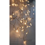 Solight LED vánoční závěs, rampouchy, 120 LED, 3m x 0,7m, přívod 6m, venkovní, teplé bílé světlo, paměť, časovač Náhled