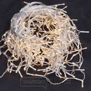 Solight LED vánoční závěs, rampouchy, 120 LED, 3m x 0,7m, přívod 6m, venkovní, teplé bílé světlo, paměť, časovač náhled