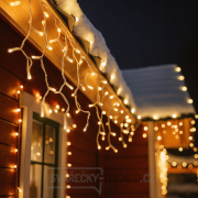 Solight LED vánoční závěs, rampouchy, 120 LED, 3m x 0,7m, přívod 6m, venkovní, teplé bílé světlo, paměť, časovač Solight LED vánoční závěs, rampouchy, 120 LED, 3m x 0,7m, přívod 6m, venkovní, teplé bílé světlo, paměť, časovač gallery main image