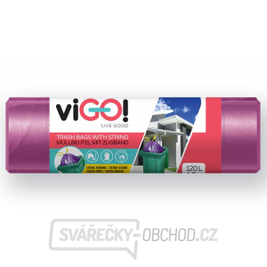ViGO! Pytle do odpadkových košů LDPE 120l/10 ks 70x100cm 25µm - fialové