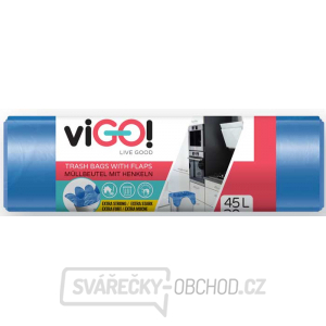 ViGO! Pytle do odpadkových košů s uchy HD 45l/20 ks - modré gallery main image