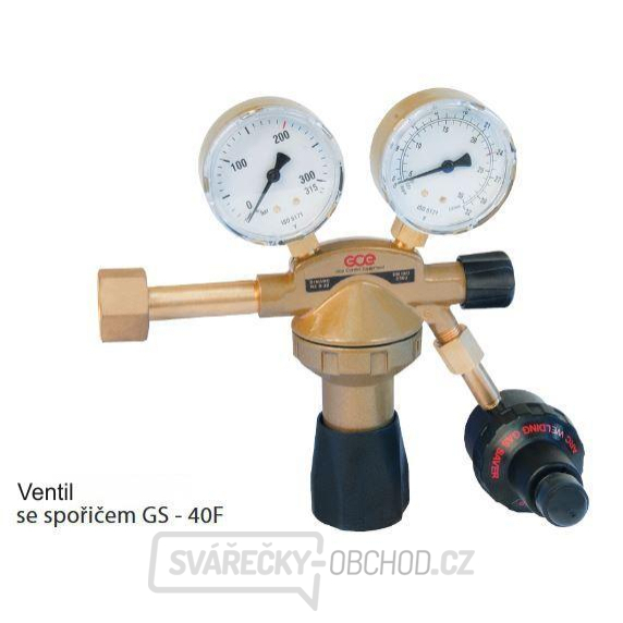 Spořič plynu GS-40F na ventil s manometry
