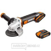 Aku úhlová bruska 125mm WORX Orange WX803 - Li-Ion 20V - PowerShare Náhled