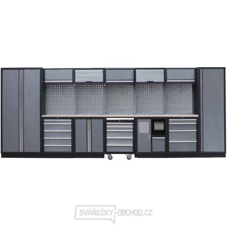 Sestava dílenského nábytku Procarosa PROFI XL Pracovní deska: dřevěná, Hmotnost: 457 kg