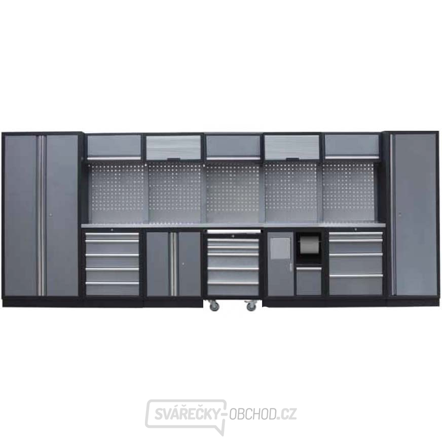 Sestava dílenského nábytku Procarosa PROFI XL Pracovní deska: nerezová, Hmotnost: 477 kg Sestava dílenského nábytku Procarosa PROFI XL Pracovní deska: nerezová, Hmotnost: 477 kg gallery main image