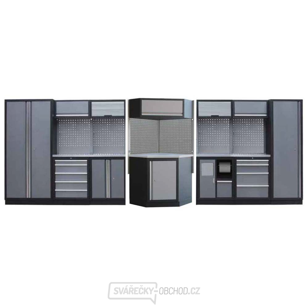 Sestava dílenského nábytku Procarosa PROFI XXL Pracovní deska: nerezová, Hmotnost: 504 kg