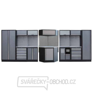 Sestava dílenského nábytku Procarosa PROFI XXL Pracovní deska: nerezová, Hmotnost: 504 kg Sestava dílenského nábytku Procarosa PROFI XXL Pracovní deska: nerezová, Hmotnost: 504 kg gallery main image