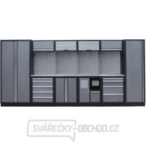 Sestava dílenského nábytku Procarosa PROFI L-II Pracovní deska: nerezová, Hmotnost: 402 kg Sestava dílenského nábytku Procarosa PROFI L-II Pracovní deska: nerezová, Hmotnost: 402 kg gallery main image