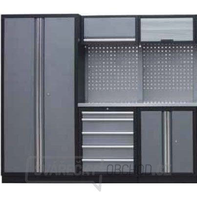 Sestava dílenského nábytku Procarosa PROFI S-I Pracovní deska: nerezová, Hmotnost: 211 kg