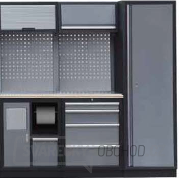 Sestava dílenského nábytku Procarosa PROFI S-II Pracovní deska: dřevěná, Hmotnost: 184 kg