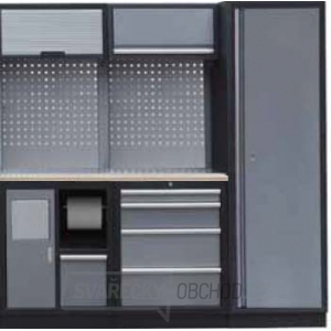 Sestava dílenského nábytku Procarosa PROFI S-II Pracovní deska: dřevěná, Hmotnost: 184 kg Sestava dílenského nábytku Procarosa PROFI S-II Pracovní deska: dřevěná, Hmotnost: 184 kg gallery main image