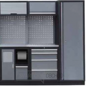 Sestava dílenského nábytku Procarosa PROFI S-II Pracovní deska: nerezová, Hmotnost: 192 kg Sestava dílenského nábytku Procarosa PROFI S-II Pracovní deska: nerezová, Hmotnost: 192 kg gallery main image