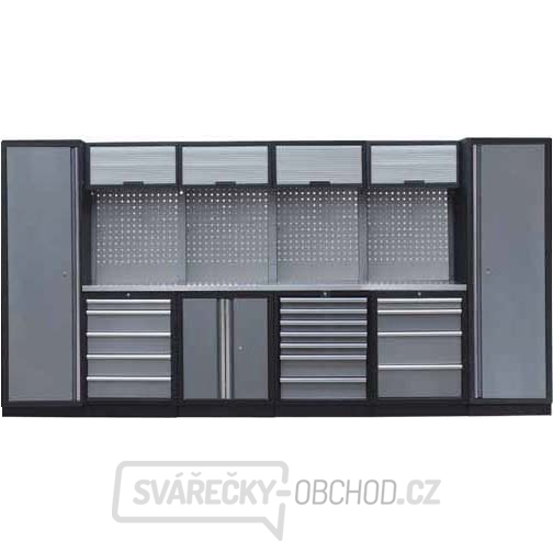 Sestava dílenského nábytku Procarosa PROFI L-I Pracovní deska: nerezová, Hmotnost: 394 kg Sestava dílenského nábytku Procarosa PROFI L-I Pracovní deska: nerezová, Hmotnost: 394 kg gallery main image