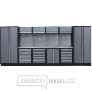 Sestava dílenského nábytku Procarosa PROFI L-III Pracovní deska: nerezová, Hmotnost: 460 kg Sestava dílenského nábytku Procarosa PROFI L-III Pracovní deska: nerezová, Hmotnost: 460 kg gallery main image