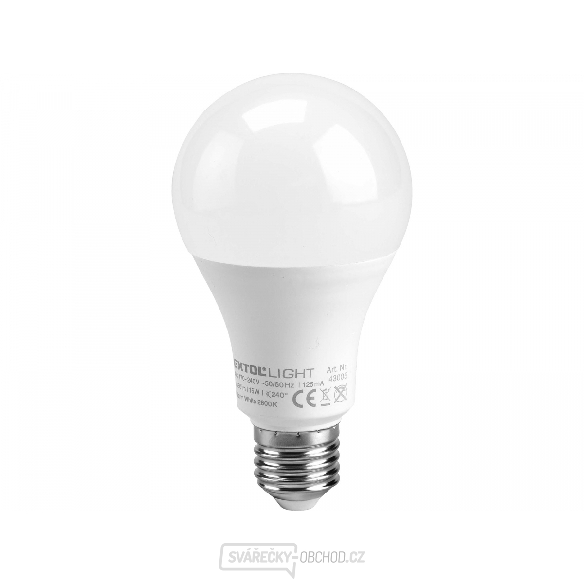 žárovka LED klasická, 15W, 1350lm, E27, teplá bílá