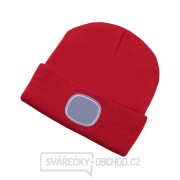čepice s čelovkou 4x45lm, USB nabíjení, červená, univerzální velikost náhled