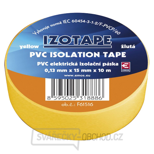 Páska izolační PVC 15/10m  žlutá EMOS
